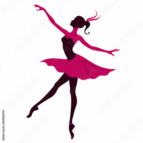 ballerina-dancing-silhouette-on-white-background