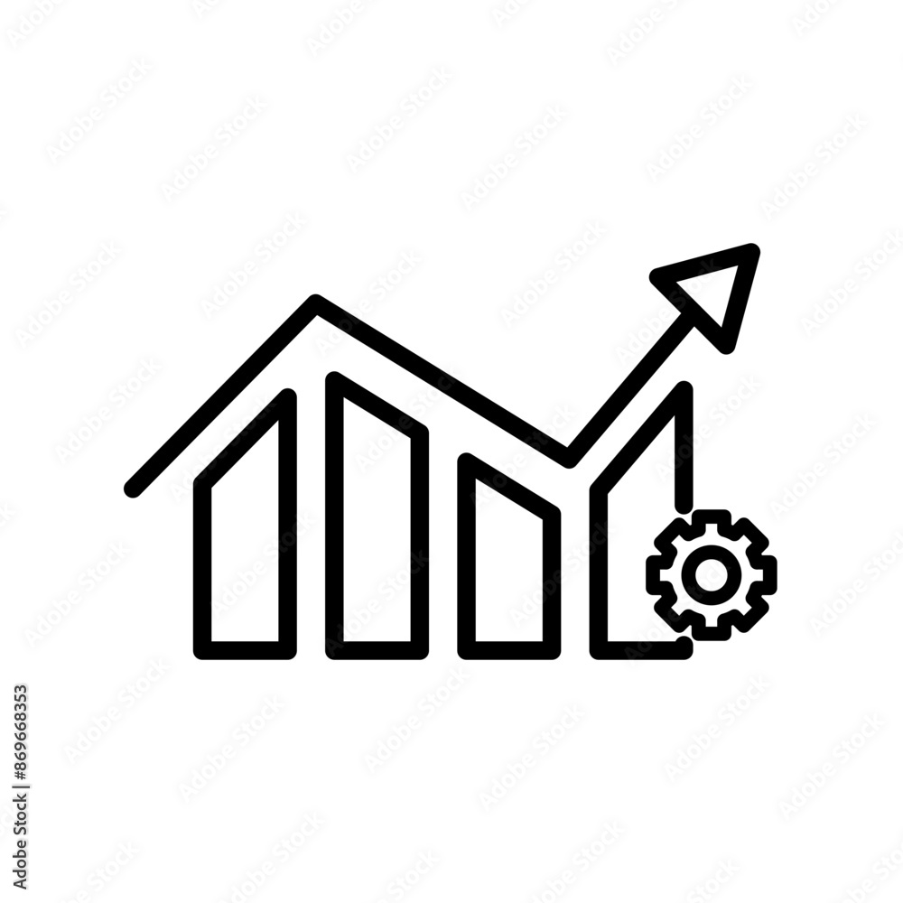 business excellence icon linear logo mark in black and white business excellence icon linear logo mark in black and white