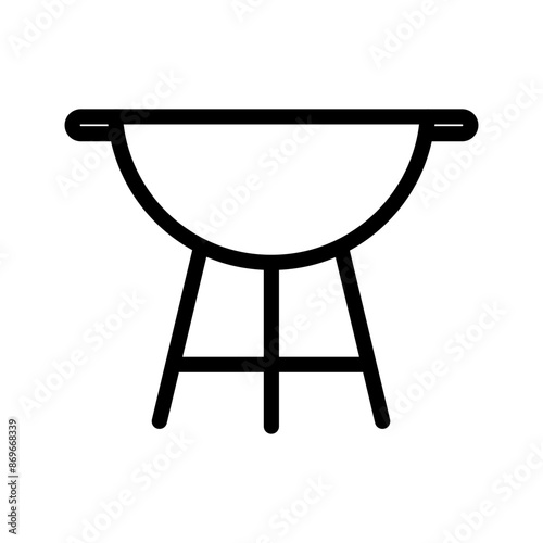 brazier icon linear logo mark in black and white