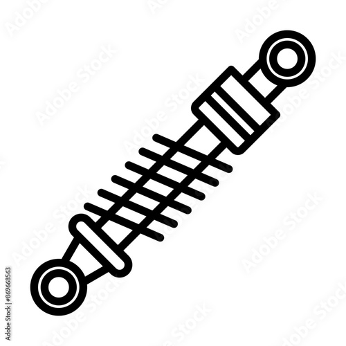 damper icon linear logo mark in black and white