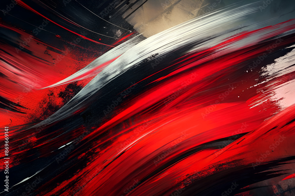 Dynamic red and black abstract art with bold brushstrokes and striking color contrast, perfect for modern decor or creative design projects. Dynamic red and black abstract art with bold brushstrokes and striking color contrast, perfect for modern decor or creative design projects.