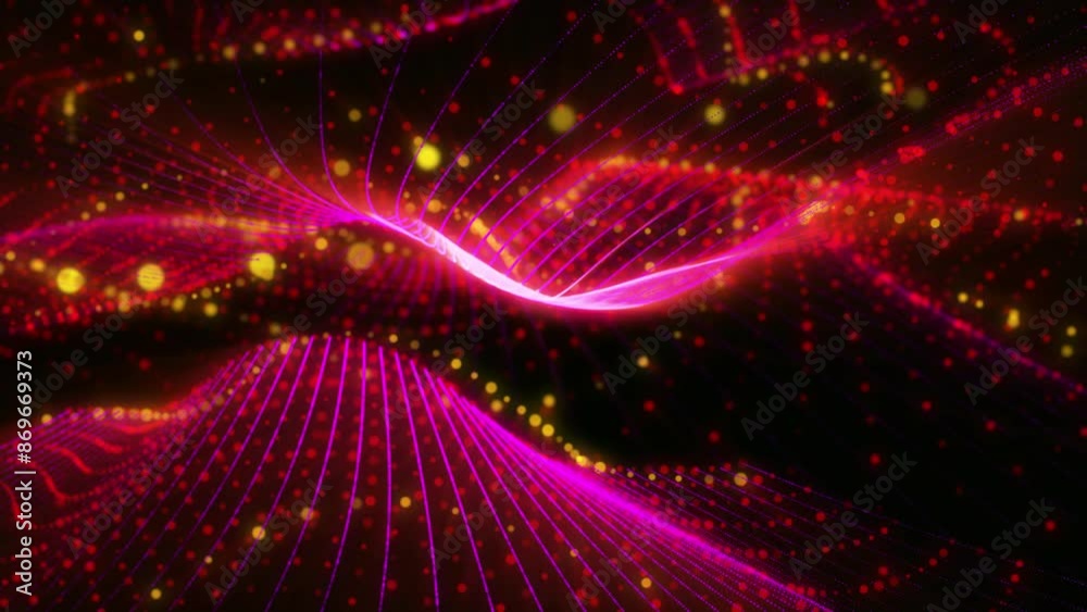 Magical waves of bright energy.High tech rainbow light ray particles and bokeh energy
Magical waves of bright energy.High tech rainbow light ray particles and bokeh energy