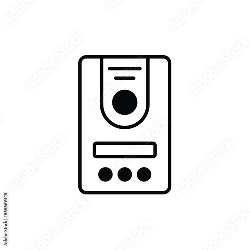 Uninterrupted Power Supply icon design with white background stock illustration
