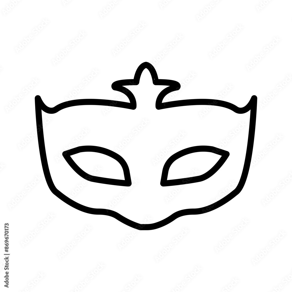 Mask icon linear logo mark in black and white Mask icon linear logo mark in black and white