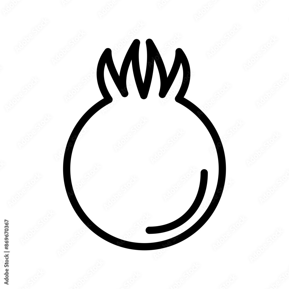 Naklejka premium pomegranate icon linear logo mark in black and white