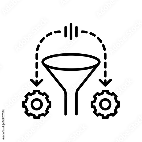 refinement icon linear logo mark in black and white