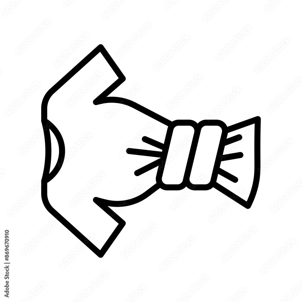 Obraz premium squeeze wet laundry icon linear logo mark in black and white