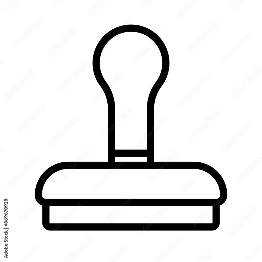 stamp icon linear logo mark in black and white stamp icon linear logo mark in black and white