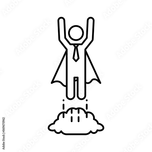 startup icon linear logo mark in black and white