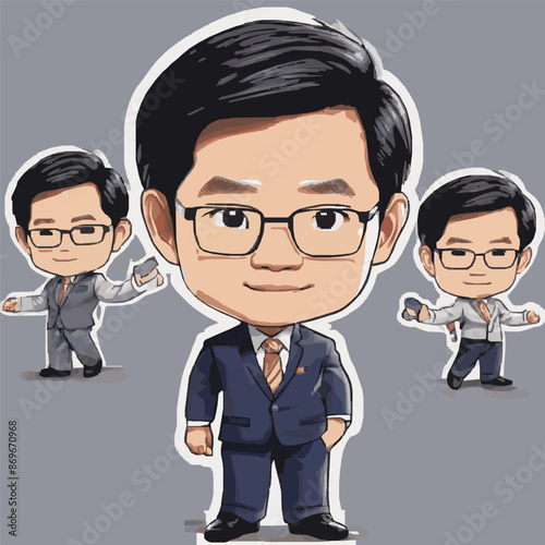 business man and person