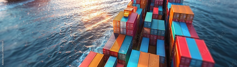 Fototapeta premium Highlight the environmental sustainability practices associated with exporting goods