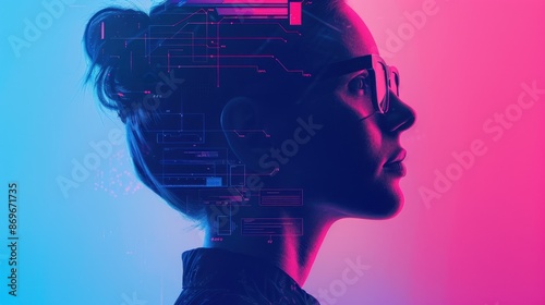 Profile of a Futuristic Woman