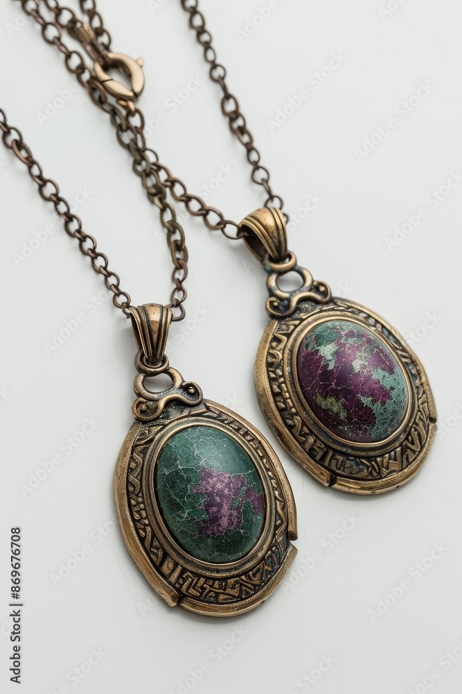 Abstract Connection: Necklace with Dual Pendants Symbolizing Attachment Abstract Connection: Necklace with Dual Pendants Symbolizing Attachment