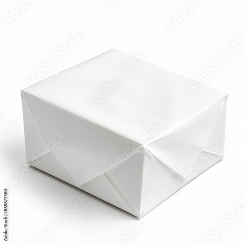 A white tissue box isolated on a white background