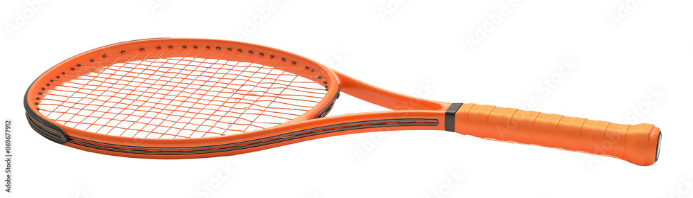 © Naphol - High-quality orange tennis racket isolated on white background. Perfect sports equipment for racket sports and tennis enthusiasts. © Naphol - High-quality orange tennis racket isolated on white background. Perfect sports equipment for racket sports and tennis enthusiasts.
