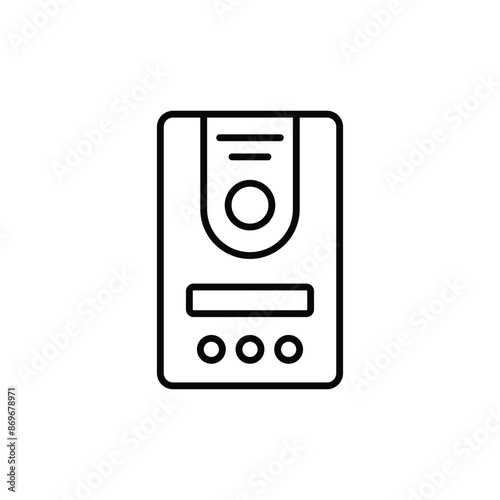 Uninterrupted Power Supply icon design with white background stock illustration