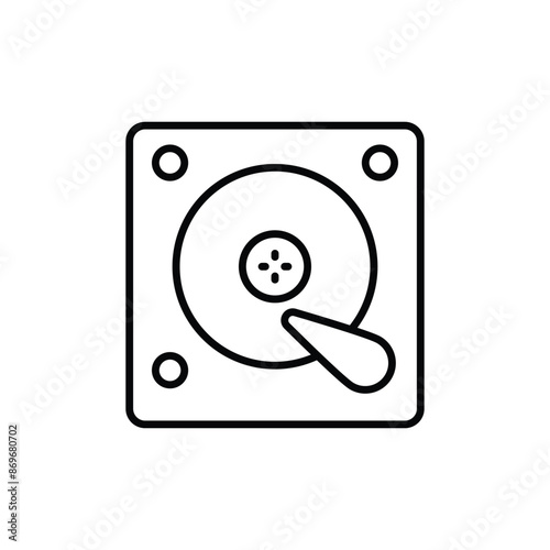 Harddrive  icon design with white background stock illustration
