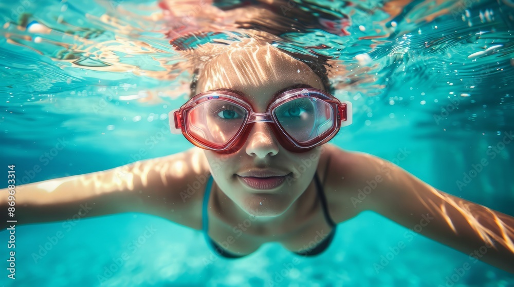Fototapeta premium Swimming Charms, Menstrual Swimming Guide: Safety and Health Considerations