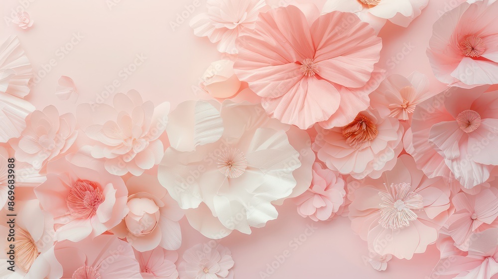 A pink and white flower arrangement with many different types of flowers. The flowers are arranged in a way that creates a sense of movement and flow. Scene is one of beauty and elegance A pink and white flower arrangement with many different types of flowers. The flowers are arranged in a way that creates a sense of movement and flow. Scene is one of beauty and elegance