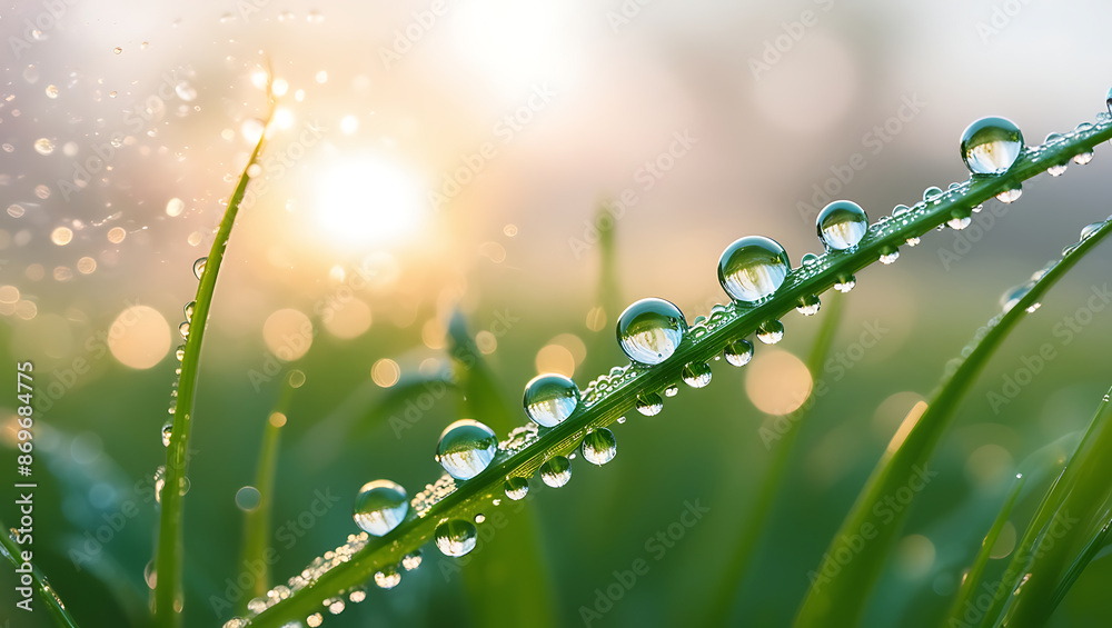 dew drops on grass dew drops on grass