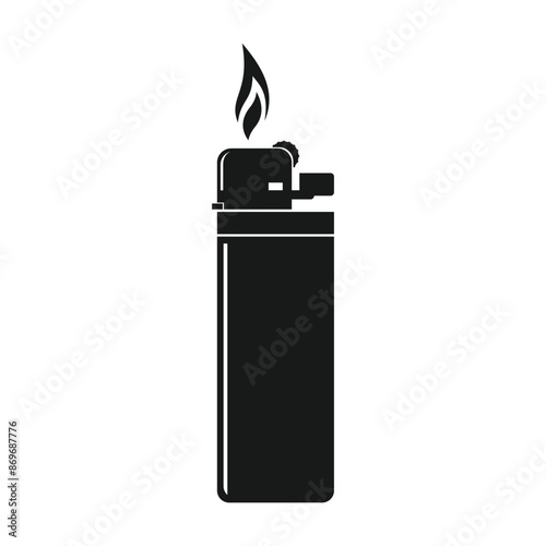Gas lighter icon vector illustration in flat style