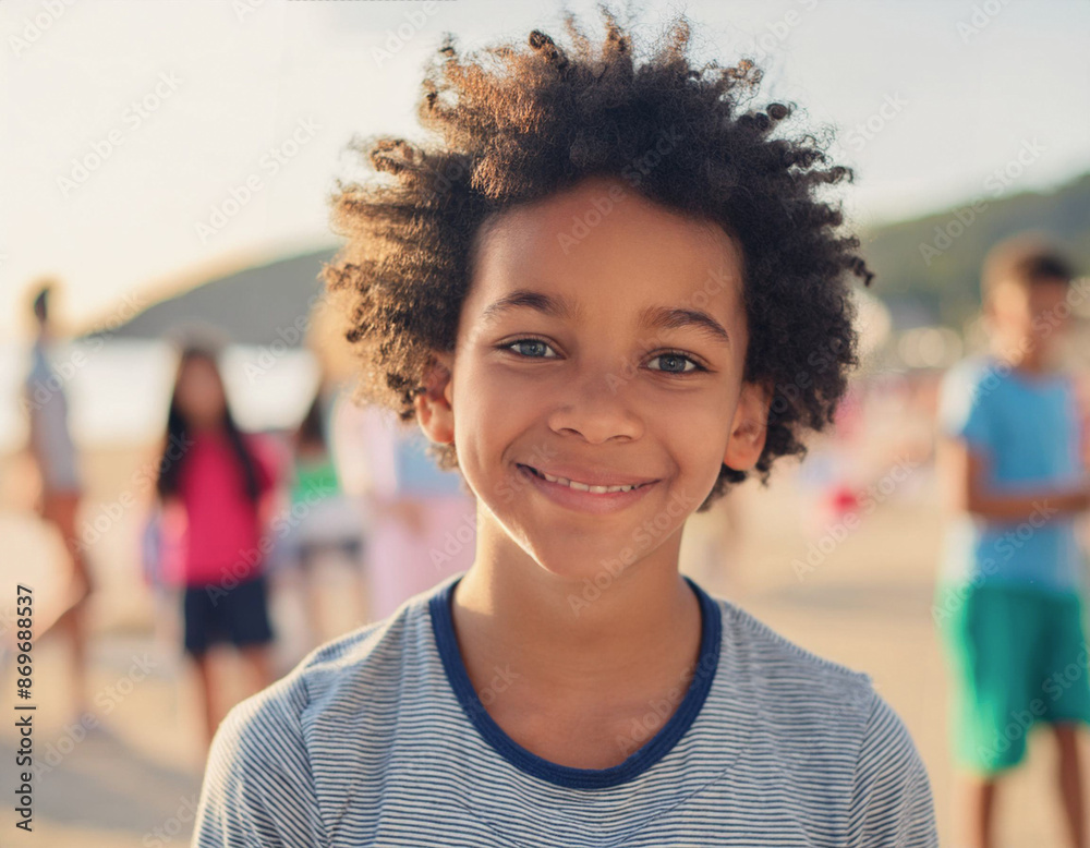 Happy Boy Enjoying Summer at the Beach. Happy Boy Enjoying Summer at the Beach.