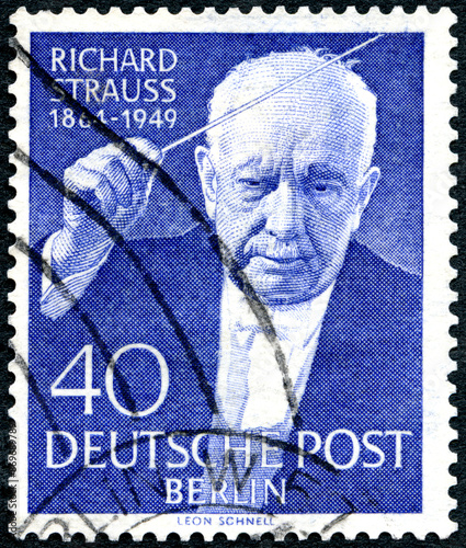 GERMANY - 1954: shows Richard Strauss (1864-1949), composer, 5th anniverssary of the death, 1954 photo