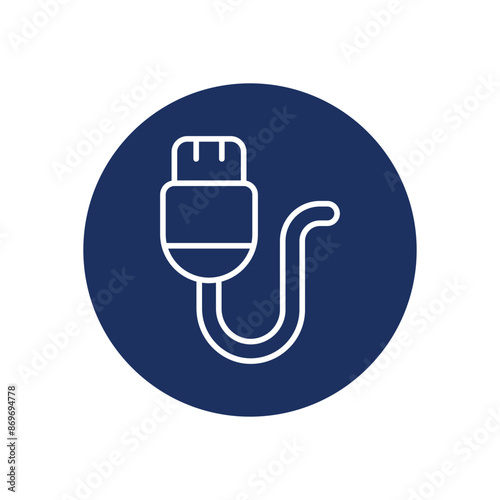 Usb Cable icons vector stock illustration.