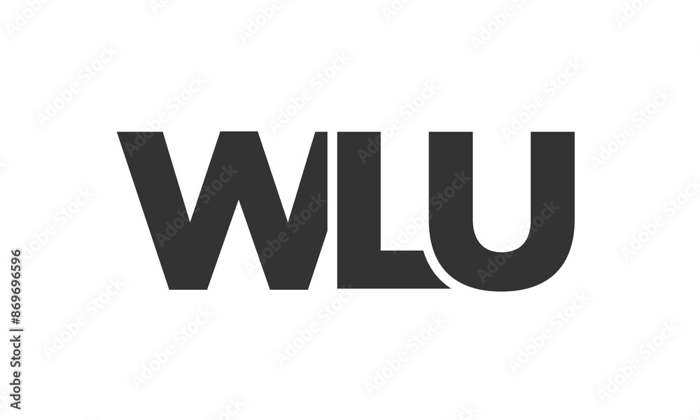WLU logo design template with strong and modern bold text. Initial based vector logotype featuring simple and minimal typography. Trendy company identity. WLU logo design template with strong and modern bold text. Initial based vector logotype featuring simple and minimal typography. Trendy company identity.