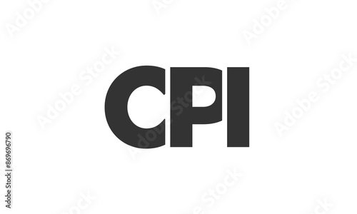 CPI logo design template with strong and modern bold text. Initial based vector logotype featuring simple and minimal typography. Trendy company identity.