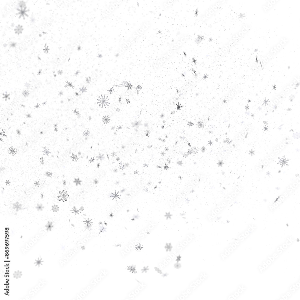 Snowflake Cascade: Mesmerizing 3D Illustration Depicting Descending Christmas Snowflakes Snowflake Cascade: Mesmerizing 3D Illustration Depicting Descending Christmas Snowflakes