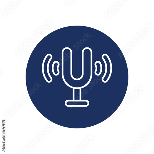 Tuning Fork icons vector stock illustration.