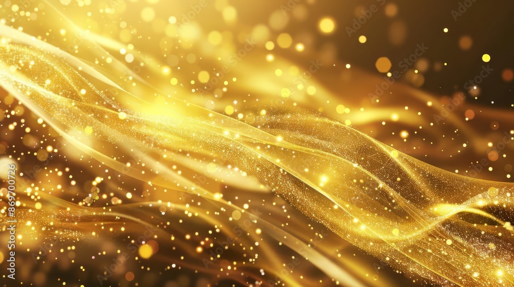 Refined gold background with subtle waves and sparkles, tailormade for luxury presentation designs in advertising projects Refined gold background with subtle waves and sparkles, tailormade for luxury presentation designs in advertising projects