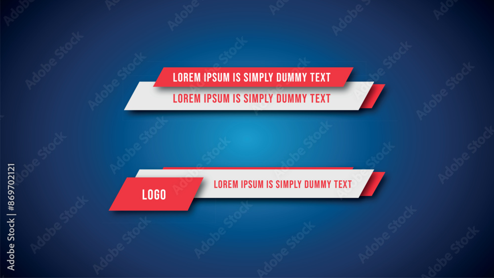 Creative geometric lower third banner Set of bundle design premium vector Creative geometric lower third banner Set of bundle design premium vector