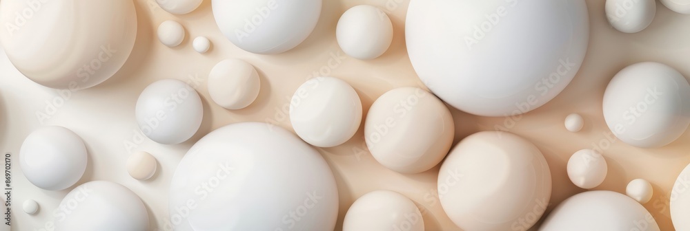 Abstract Ivory Bubbles Background with Varied Circle Shapes Abstract Ivory Bubbles Background with Varied Circle Shapes