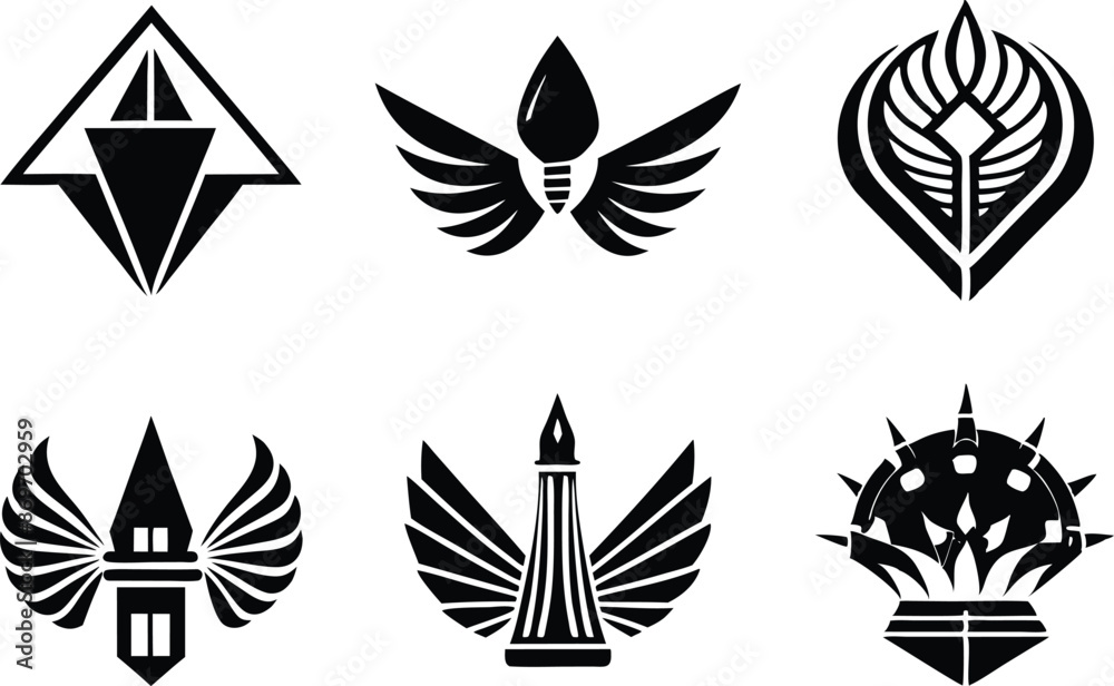 set off minimal corporate logo illustration black and white set off minimal corporate logo illustration black and white