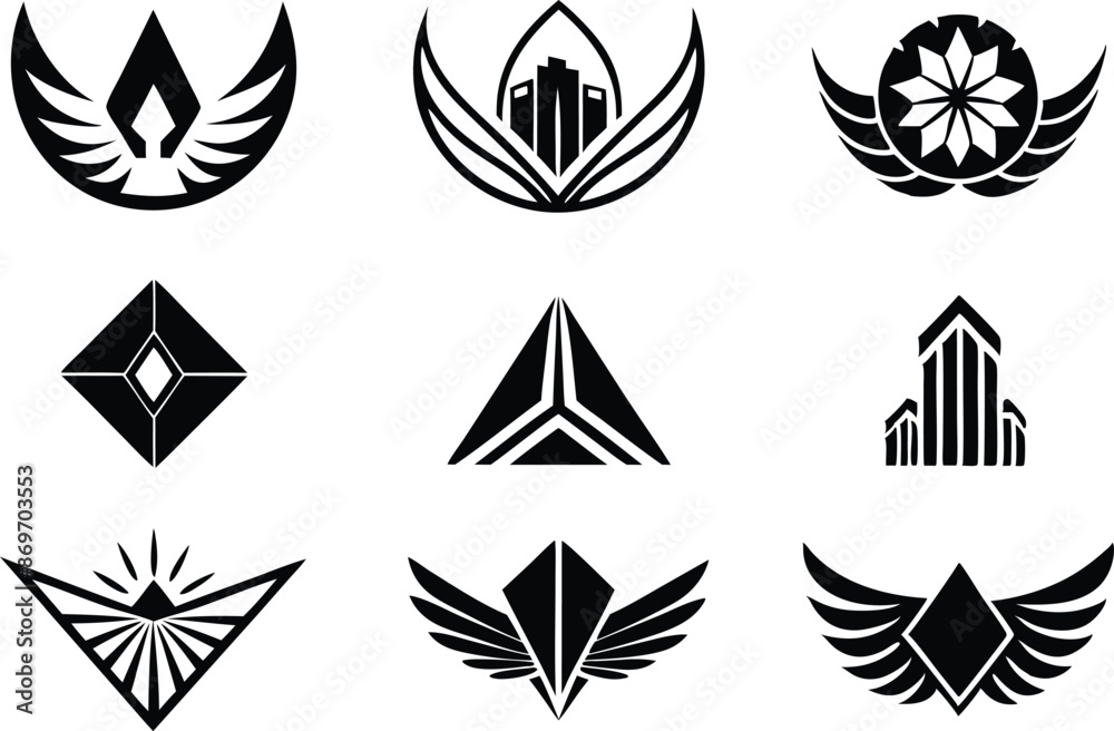 set off minimal corporate logo illustration black and white set off minimal corporate logo illustration black and white