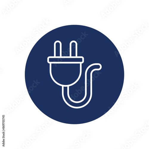 Electro Cable icons vector stock illustration.