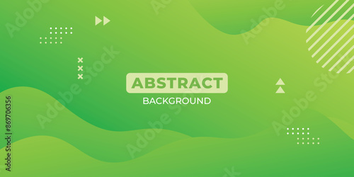 Green gradient colored abstract background and line waveform. Smooth abstract background, vector design for business, corporate, institution, presentation and seminar
