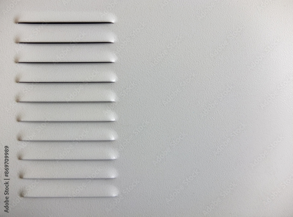 metal panel for the appliance with air outlet slots metal panel for the appliance with air outlet slots