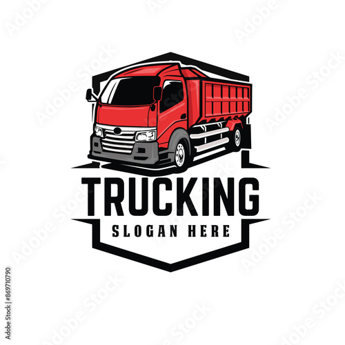 Trucking company service solution vector logo pro
