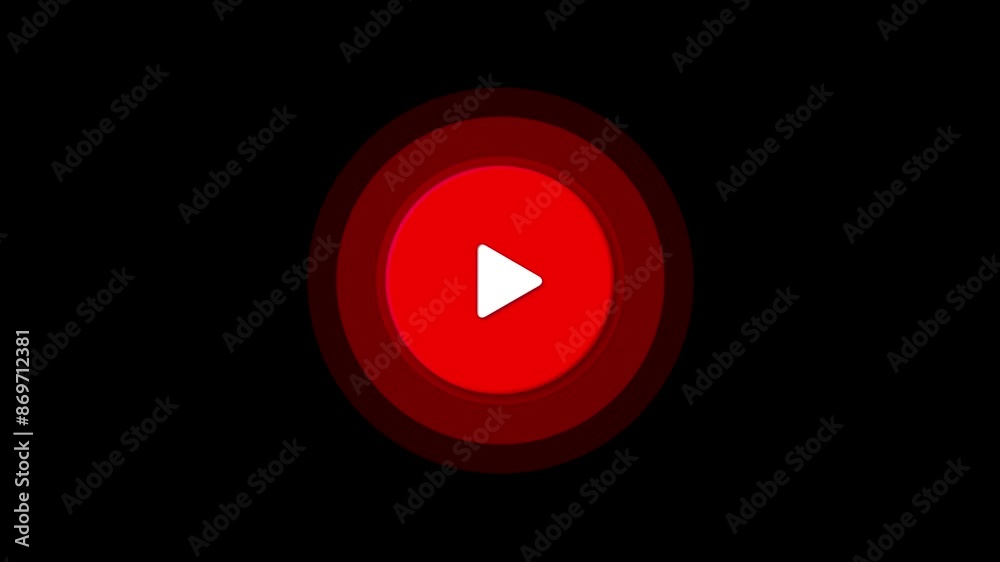 Play Online Video icon, video play website mobile design animation multimedia background. Button. Live Streaming Template. Broadcasting, Press to play live Streaming Social media, internet, mobile,