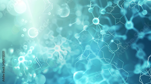 abstract medical futuristic 2D light blue geometrical background