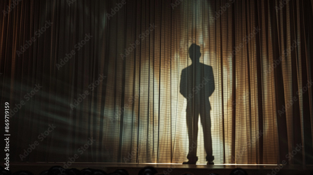 Fototapeta premium Shadow Speaker: Communicating in the Silhouette