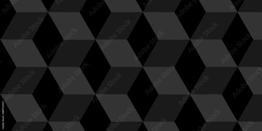 Vector of cube geometric pattern grid backdrop triangle background. Abstract cube geometric tile and mosaic wall or grid backdrop hexagon technology. black or gray geometric block cube structure. Vector of cube geometric pattern grid backdrop triangle background. Abstract cube geometric tile and mosaic wall or grid backdrop hexagon technology. black or gray geometric block cube structure.