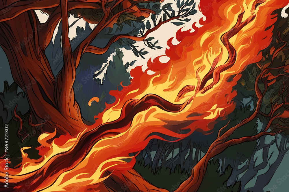 Fiery tendrils Fiery tendrils