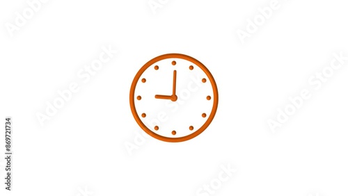 Abstract spinning clock icon animation background.