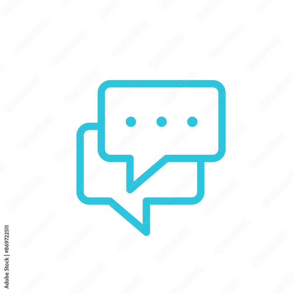 Fototapeta premium Talking Bubble conversation icon. Isolated on white background. From blue icon set