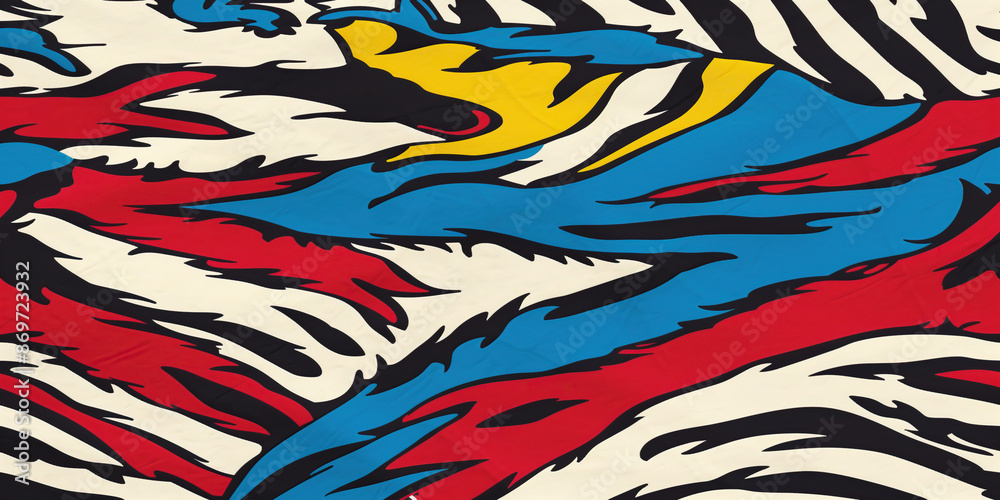 Colorful wave pattern design, like a painting, great for backgrounds & design elements. Features red, blue, black & yellow. Colorful wave pattern design, like a painting, great for backgrounds & design elements. Features red, blue, black & yellow.