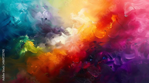 A symphony of colors performing on the canvas, each stroke adding depth and dimension to the Spectrum's vibrant melody.